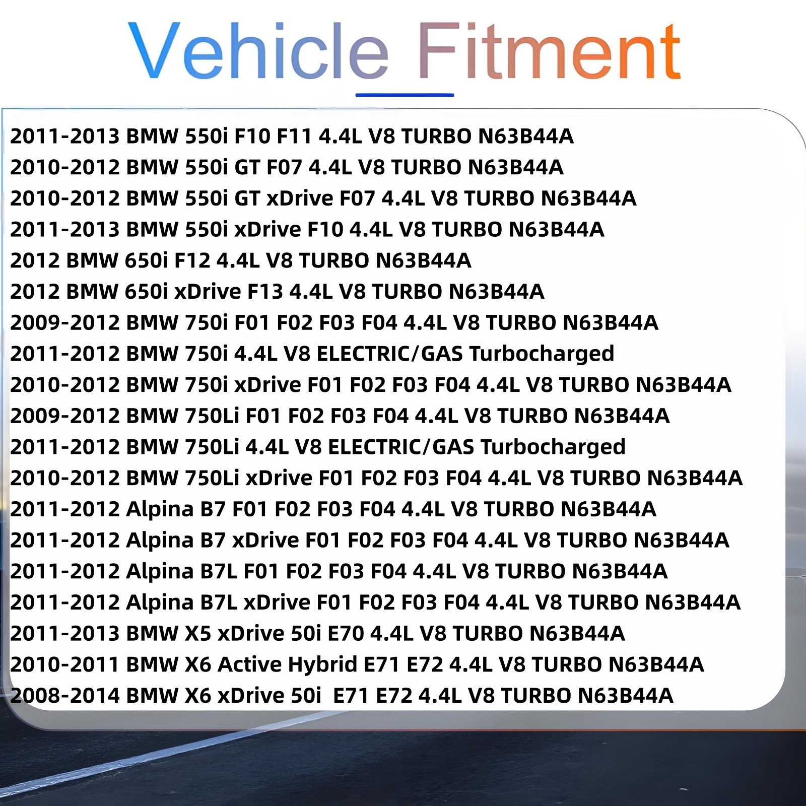 Cylinder Head Gasket Set N63B44A for BMW 550i 750i X5 X6 Alpina B7 4.4L V8 Turbo