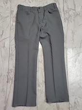 Vintage Levi's Scovill Zipper Gray Pleated Slacks Pants Men's 38X32 Made In USA