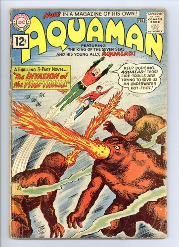AQUAMAN 1 (GVG) Nick Cardy! 1st QUISP Classic Premiere Issue 1962 DC Comics k802