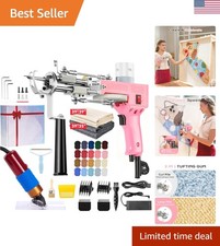 Baby Pink Rug Tufting Gun  Trimmer Kit - Ideal for Beginners' Craft Projects
