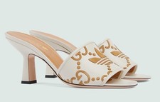 NIB Gucci X Adidas Leather Logo Pumps Sandals