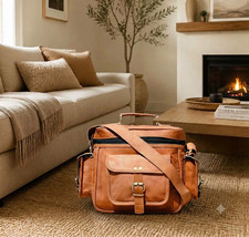 All Camera Goat Leather DSLR SLR Classic Bag Padded Satchel Ultra-Durable Bag