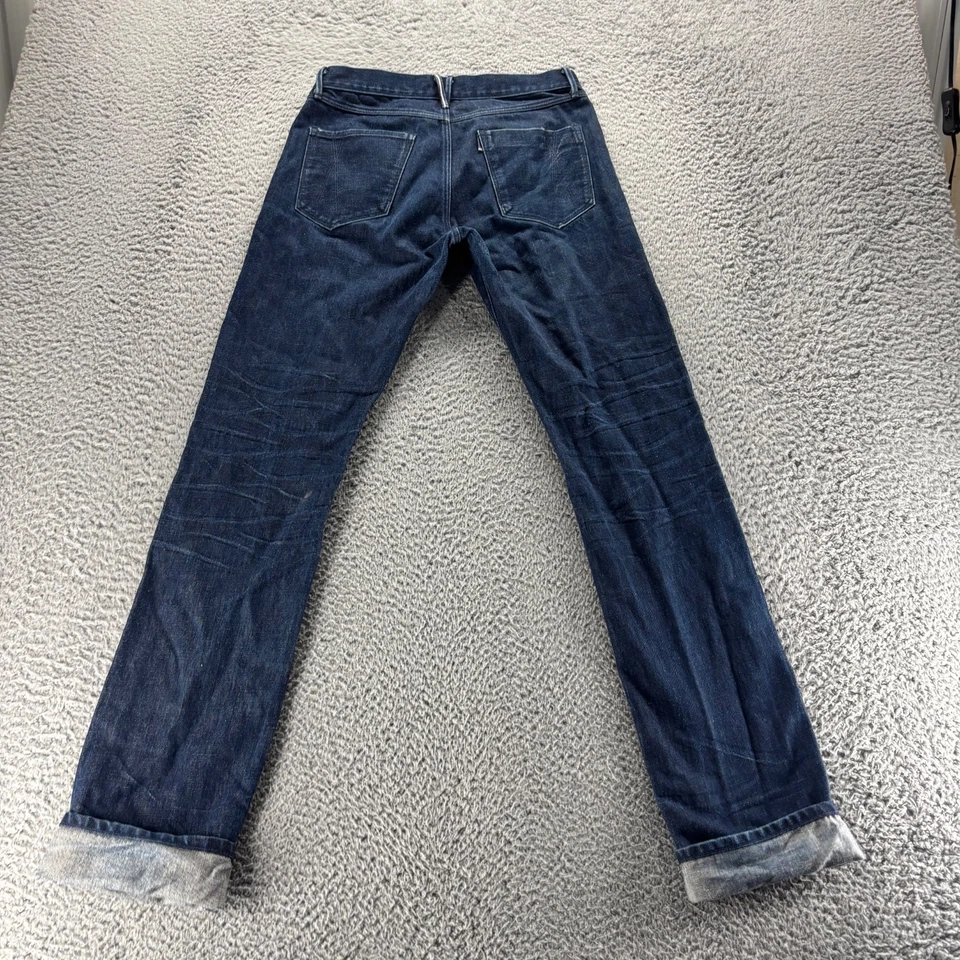 3x1 NYC Selvedge Jeans Mens 28x36 Blue Dark Wash Cotton Slim Fit Denim - Image 4 of 4