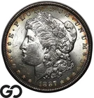 1887 Morgan Silver Dollar, Beautiful Peripheral Rainbows, Choice BU++