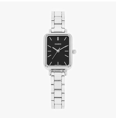 CASIO LTP-V009D-1EUDF Round Square Black Metal Women Watch Original New