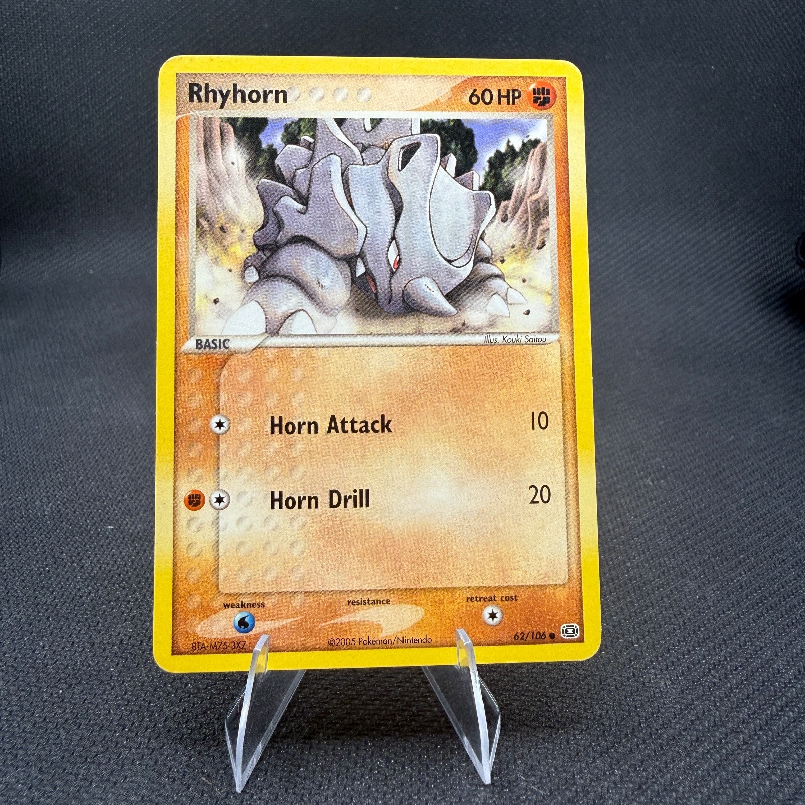 Rhyhorn 62/106 Common Emerald Pokemon Lightly Played