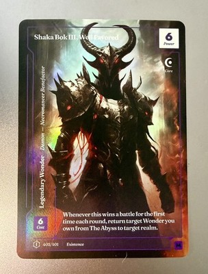 Wonders of The First - Shaka Bok III, Well Favored. Secret MYTHIC Formless Foil