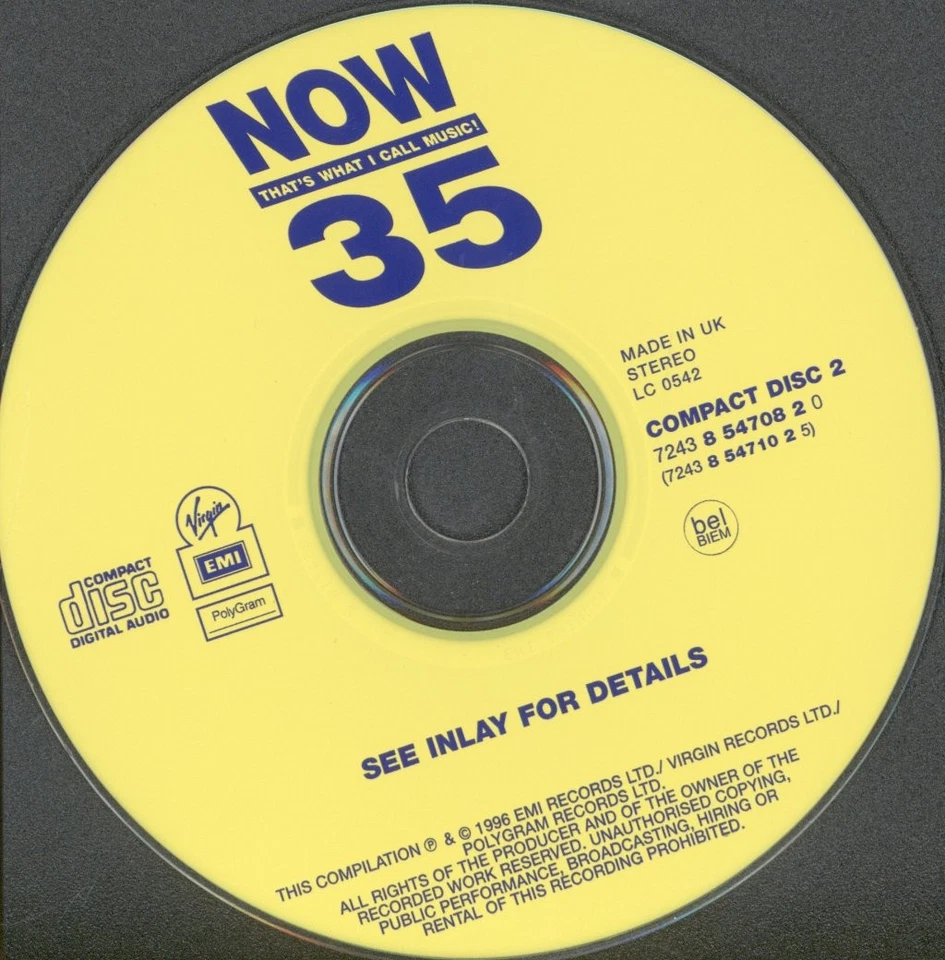 Verschiedene Künstler Now That's What I Call Music 35 CD UK Virgin 1996 CDNOW35 - Bild 3 von 4