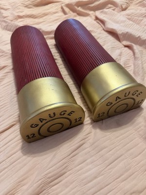 ShotGun Bullet Shell Red Brass Gun Wall Decor Man Cave Home Accent Bar