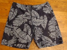Columbia Gray Navy Board Shorts Swimwear Size 38 X 11