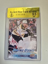 2016-17 Upper Deck Brandon Carlo Young Guns Canvas Mint BGS 9.5 Raw Review YG Rc