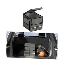 Car Trunk Organizer, Multi-Compartment Collapsible Vehicle Cargo Storage Grey