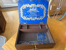 Antique Winsor & Newton Paint Box Victorian Art Supplies Mahogany Wood