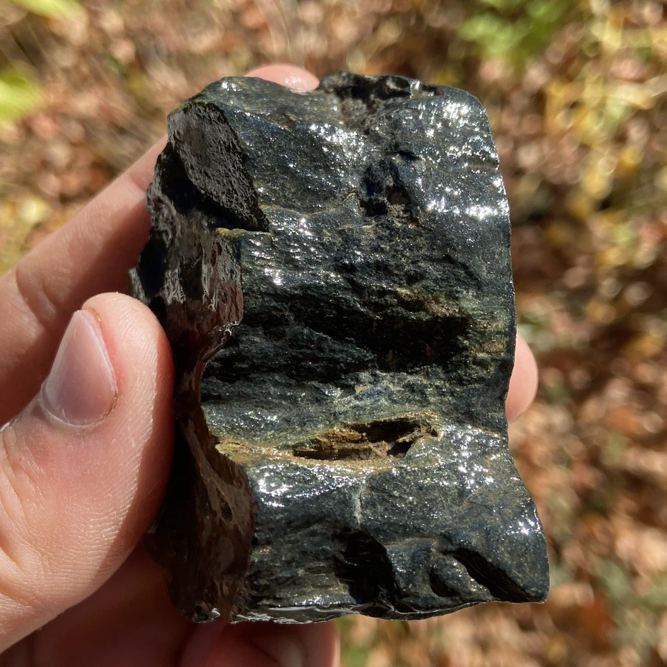 Jade verde oscuro con escamas de oro espécimen o áspero 6,32 OZ! Foto 3 de 4