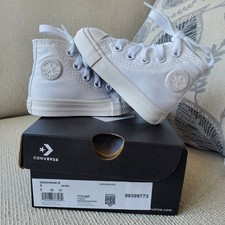 NIB Converse Chuck Taylor All Star Sz 6 Infant Monochrome White High Tops