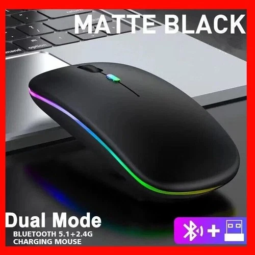 PC MAUS LEISE DRAHTLOS SLIM SCHWARZ MAC BLUETOOTH Funk Akku accu wiederaufladbar