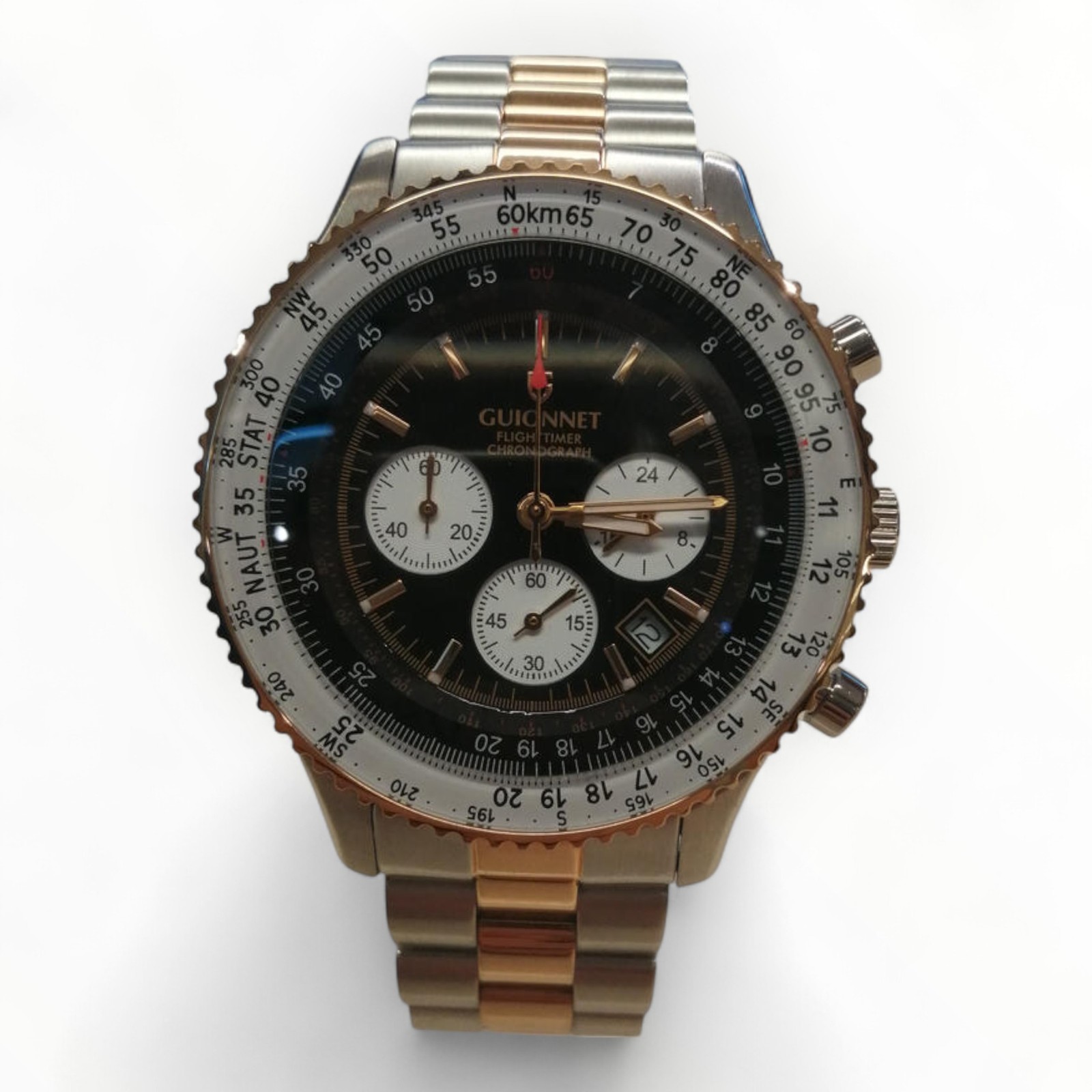GUIONNET FLIGHTTIMER CHRONOGRAPH 4318 Authentic Mens Wristwatch