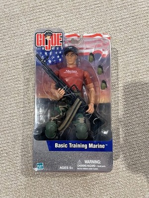 Hasbro G.I. Joe Basic Training Marine Action Figure 2001 Gun Grenade