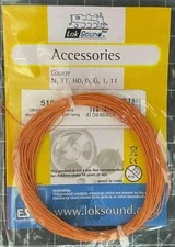 LokSound By ESU 51944 Orange Thin Cable .5mm (2A) 10m Long (33ft) Hi-Flex Wire