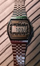 Trafalgar Quartz LCD World Time Alarm Chronograph Stainless Steel Bracelet