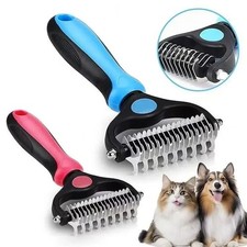 Professional 2-in-1 Pet Grooming Brush Deshedding Tool