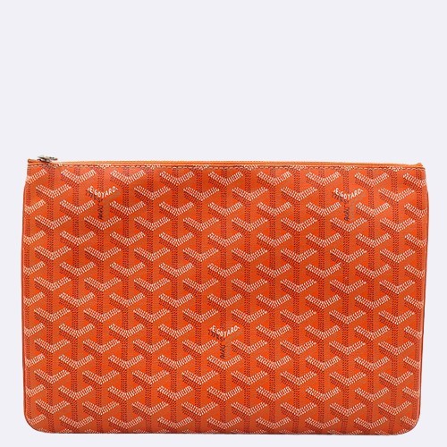 Goyard Special Color Orange Senat MM Clutch