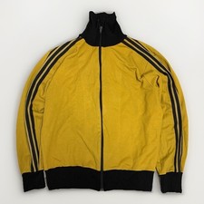 adidas Vintage Trainingsjacke Gelb Schwarz | West Germany 70s | Größe 2 (S) 