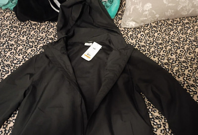 Puma Windbreaker Jacket with Hood (Black) Men's Small