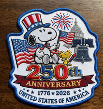 Embroidered Snoopy USA 250th Anniversary Patr...