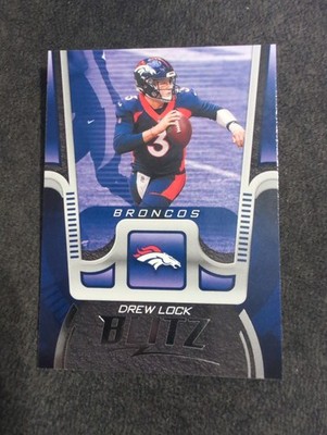 2021 Panini Playbook Drew Lock Denver Broncos Blitz Insert BTZ-DLO Football Card