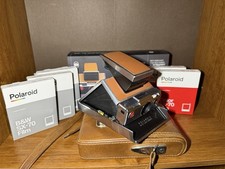 Polaroid SX-70 Land Camera Folding Instant Camera w/ carrying bag and film