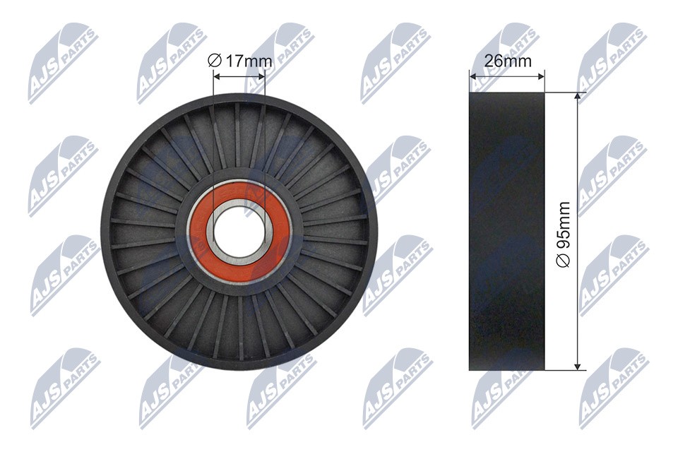 Fits NTY RNK-KA-015 MULTI-GROOVE BELT TENSIONER ROLLER   ⭐UK Stock⭐