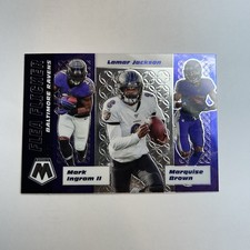 2020 Panini Mosaic Lamar Jackson, Brown, Ingram Flea Flicker #FF2 Ravens NFL
