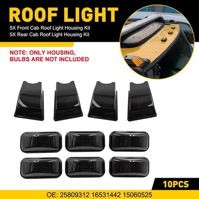 10-50X Smoked Len Cab Roof Running Light Housing Cover For Hummer H2/SUT 2003-09