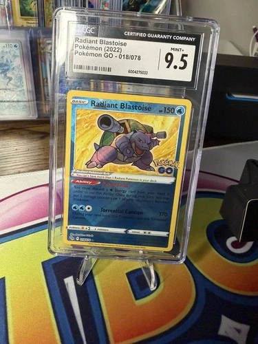 2022 POKEMON POKEMON GO HOLO #018/078 RADIANT BLASTOISE CGC 9.5