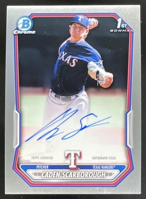 2026 Bowman Chrome Prospect Autograph #CPA-CSC Caden Scarborough RC Auto
