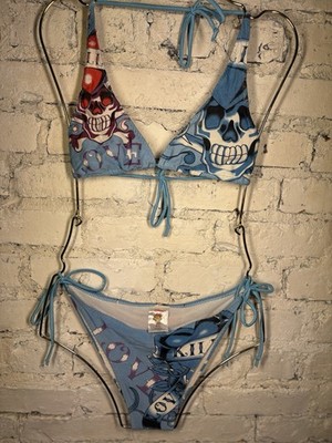 Ed Hardy Love Kills Slowly Graphic Bikini Set Size XL | eBay