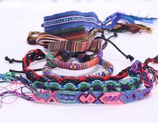 Woven Friendship Bracelets 9 Braided Rope Wrist String Colorful BOHO Retro
