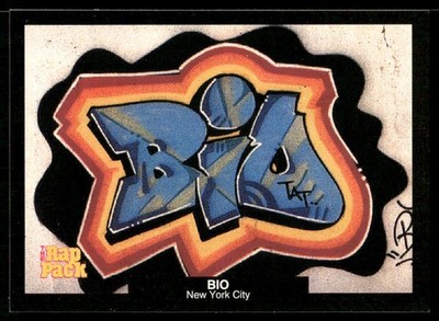 The Rap Pack BIO Graffiti Artist 1991 Unstoppable Stickers Premier Cards #3