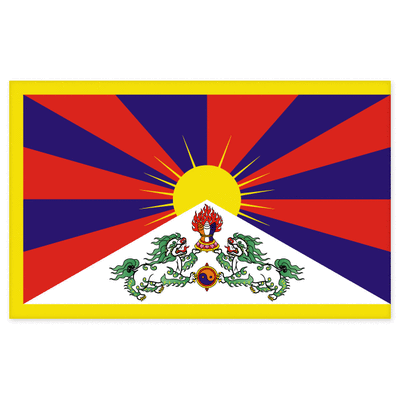Autoaufkleber Tibet Flag K1921 Sticker-12cm
