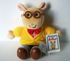 Arthur Aardvark Eden Plush Toy 10" Tag Glasses Marc Brown PBS Kids Vintage 1996