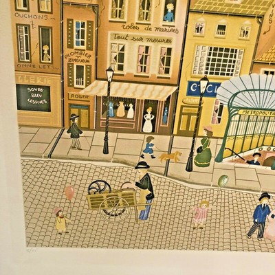  Eugène Valentin Latour Metropolitan Metro Signed Low Number 26x19 Subway Train 