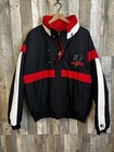 Vintage 1990’s Atlanta Falcons Starter NFL Black Red Puffer Jacket Hooded XL VTG