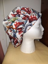 Cute Snowmen Medical Surgical Bouffant Scrub Hat ONE SIZE L