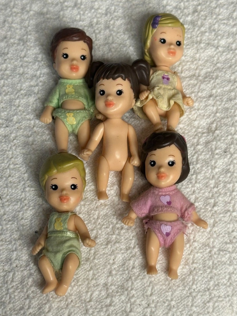 5SIES MGA Miniature Baby Doll Set Outfits Two Boys Three Girls
