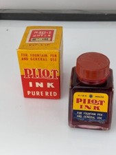 Pilot Red Ink Nice Shape Bottle 36 x 44 x 59 mm Large. Size 60 cc, Japan e433