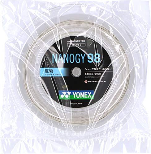 【新品・未使用】YONEX ナノジー98　200m シルバーグレー New ヨネックス(YONEX) バドミントン ストリングス ナノジー98