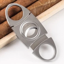 Cigar Cutter Guillotine Double Blade Metal Cigar Clippers Stainless Steel Cutter