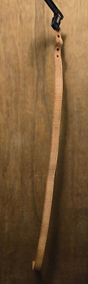 Tooled Leather Belt Basketweave Pattern Embossed Along The Edge Brown