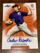 ANDREW BEHNKE 2021 LEAF PERFECT GAME ORANGE AUTOGRAPH #21/30 TENNESSEE VOLS